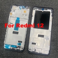 New For Xiaomi Redmi 12 Front LCD Frame Bezel Middle Frame Back Housing Case Mid Plate Repalcament 1