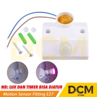 Fitting Adapter E27 Lampu Meja Otomatis PIR Motion Sensor Gerak 220V