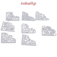 INBALLP 8Pcs Flowers Die Cuts, Flowers Lace Corner Die Cuts, Embossing Template Corner 2 Inches Meta