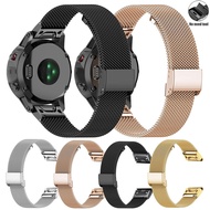 [HOT JUXXKWIHGWH 514] 26 22 20มม. สายนาฬิกาตาข่ายสำหรับ Garmin Fenix 7X6 Pro 5S Plus 3 HR สแตนเลสสร้อยข้อมือ Milanese สำหรับ Approach S60 S62