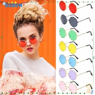 SUSUN Metal Sunglasses Party Retro Hippie Circle Glasses
