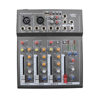 Mini Portable Audio Mixer With Usb Dj Sound Mixing Console Mp3 Jack 4 Channel Karaoke 48V Amplifier