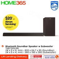 Philips Bluetooth Soundbar Speaker with Subwoofer TAB7305/98