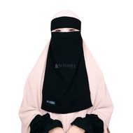 Terlaris Niqab Bandana Sifon Jetblack Alsyahra Exclusive