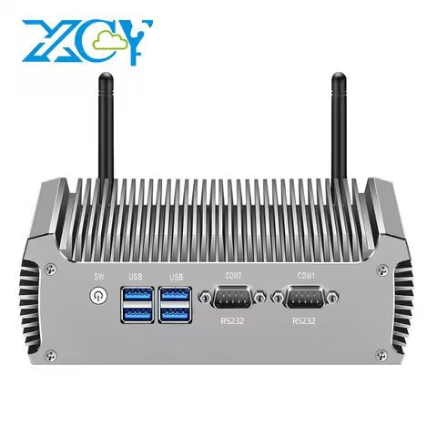XCY X46G Fanless IPC Mini PC Intel Core 4th 5th Gen CPUs 2x Serial Ports 2x Ethernet 4x USB HDMI VGA