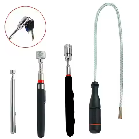 Adjustable Pick-Up Rod, Mini Portable Magnetic Pick-Up Tool with Extendable Magnet for Screws, Nuts,