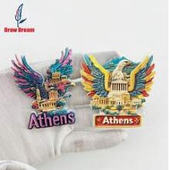 1pc Athens Creative 3D Stereo Fridge Magnet, World Travel Souvenir Collection, Suitable For Home, Of