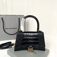 Balenciagahourglass Gold Buckle Crocodile Pattern Handbag Crocodile Pattern Handbag Balenciagahourgl