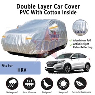 For HRV High Quality Durable Anti Scratch Double Layer All Weather PVC Cotton Aluminium Foil Car Body Cover - SUV SIZE