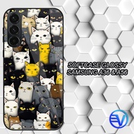 [ GT75 CAT ] Softcase Glossy Samsung A17, A37, A57, A26, A36, A56 Case Shiny Mirror Sublime Silicone