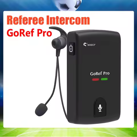 GoRef Pro Football Referee Intercom Headset BT5.4 Full Duplex Group Talk For 6 People IP65 Waterproo