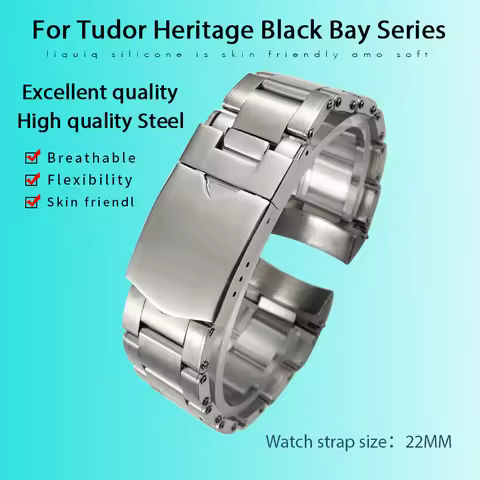 316L Stainless Steel Watchband for Tudor Black Bay 41mm Pelagos 22mm Solid Metal Curved End Watch St