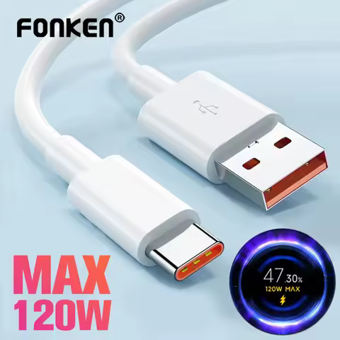 120W Fast Charging Cable For Xiaomi USB C Cable Super For Samsung Huawei Xiaomi Redmi Data Cord 1M/2