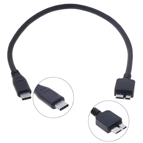 USB C to Micro USB Cable Type C to Micro B for WD my PassPort HDD Hard Disk 30cm