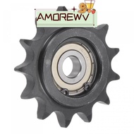 AMOR12WV Convex Idler Gear, 10mm Bore 1/2" Pitch C45 Carbon Steel Chain Idler Sprocket, Durable 13 T