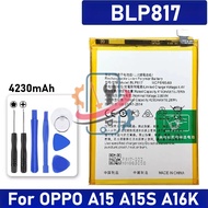 Battery BLP817 For OPPO A15 A15S A16K Battery 4230mAh Replacement