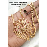 Premium Quality Impon Dollar With 30Inch Chain