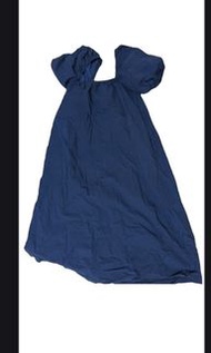 寶藍色-原價$2700全新Wstyle葳老闆曼谷風亞麻高訂系列洋裝寶藍色時尚渡假風