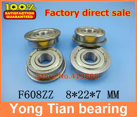 10 PCS NBZH Flange Ball Bearing F608ZZ 8*22*7 Mm