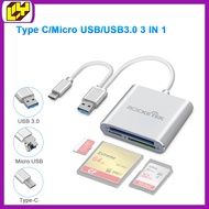 CF Card Reader SD TF CF Card Reader Type-c 3-in-1 USB Type C Micro USB Multi-in-one Notebook Card Re