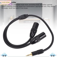 ICAOE103 Dual 3pin XLR Male to 1/8in TRS, 0.5m / 1.64ft Flexible Stereo Y Splitter Cable, Practical 