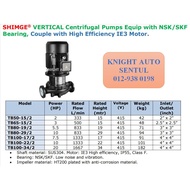 Shimge 3 Phase 415V Vertical Inline Centrifugal Pump IE3 Motor TB Series