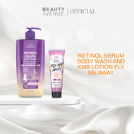 Luxe Organix Retinol Serum Body Wash and KMB Lotion Fly Me Away