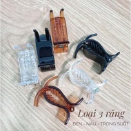 High Quality Plastic Crab Claw Hair Clips Bag of 6 or 12 Pieces, 3 Teeth QQ01 - Hairpin wholesale fa