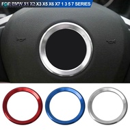 NANASALONNN Car Decoration Aluminum Alloy Ring Steering Wheel Circle Sticker Interior Styling for BM