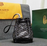 【有防塵袋】多色GOYARD Petit Flot 抽繩帆布拼皮 單肩斜跨水桶包