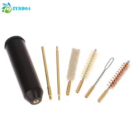 ●7Pcs/Set Hand Gun Rod Brush Pocket Size Pistol Cleaning Kit For Pistols Cal.38/357/9MM Outdoor Gun 