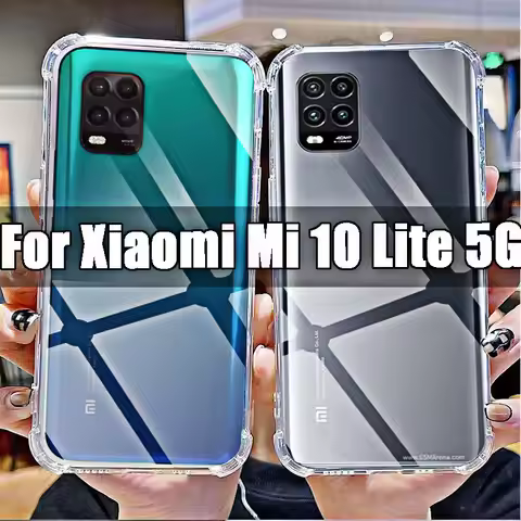 Clear Phone Soft Case for Xiaomi Mi 10 Lite 5G TPU Transparent HD Covers Shell for Xiaomi Mi 10Lite 
