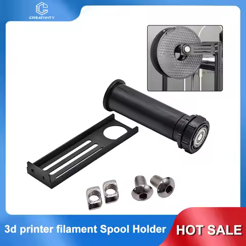 3D Printer Filament Spool Holder PLA ABS PETG Filament Barrel 608ZZ Bearing Rotatable with Bracket f