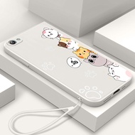 Casing for  VIVO  Y83 Y81i y53 y55 v5s v5 Vivo y71 y71i y71a phone case Softcase Liquid Silicone Protector Smooth Protective Bumper Cover New Design Cute Cat with  free Lanyard