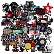 BLACK ROCK BAND STICKERS 50 PCS ST106 ROCK BAND STICKERS
