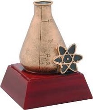 Science Trophy with 3 lines of custom text