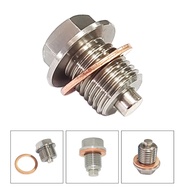 W* Oil Drain Plug Magnetic Oil Drain Plug Seal Stainless Oil Pan Drain Nut Bolt