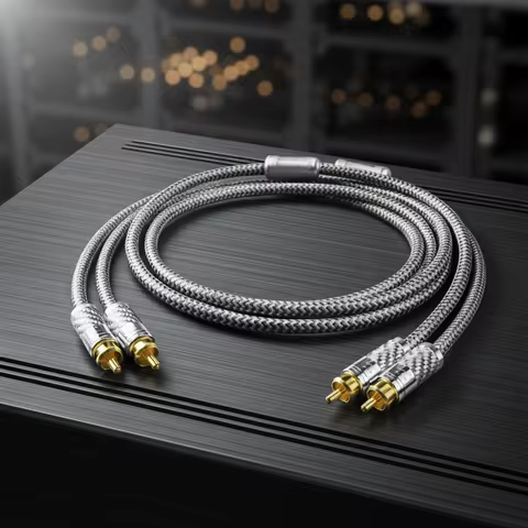 YYAUDIO HIFI Stereo 1 Pair OFC Signal Cable RCA Cable High-performance Premium Audio Signal Line 2RC