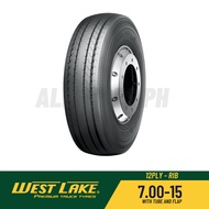 ♦◈Westlake 700-15 (12ply) Rib - Truck Tires with Tube and flap - 700x15 Pino