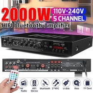 Sunbuck Bluetooth Stereo Amplifier 2000W Audio Power Amp HIFI 326BT 12V/220V Speaker Remote Control Car Home Karaoke