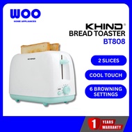 KHIND Mint 𝟮 𝗦𝗹𝗶𝗰𝗲𝘀 Bread Toaster BT808