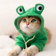 Musim Gugur Musim Sejuk Hoodies Kucing Kucing Kecil Anjing Katak Comel Berbentuk Bulldog Perancis Pu