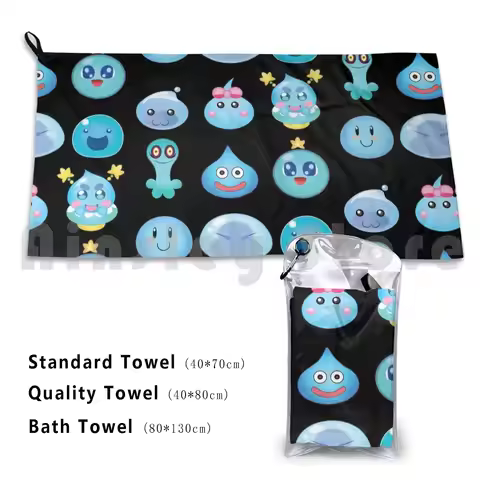 Blue Slime Buddies Custom Towel Bath Towel Poring Ragnarok Online Hope Chan Rimuru Tempest Rimuru Te