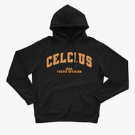 CLSMENS Jaket Hoodie Celcius Orange Casual Basic Premium Pria Wanita Hitam 1092 Fleece Sweater Zippe