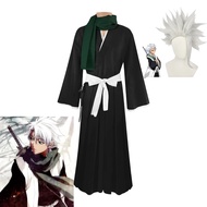 § Anime BLEACH Hitsugaya Toshiro Cosplay Costume Halloween Men Role Play Cool Black White Clothes
