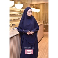 Gamis Abaya Syari One Set Luna Dress Wanita Muslim Sayra Official