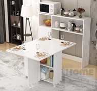 HOME Something - 時尚系列 餐邊櫃＋伸縮餐桌(小圓角枱款) - HS06075_R_120_WH