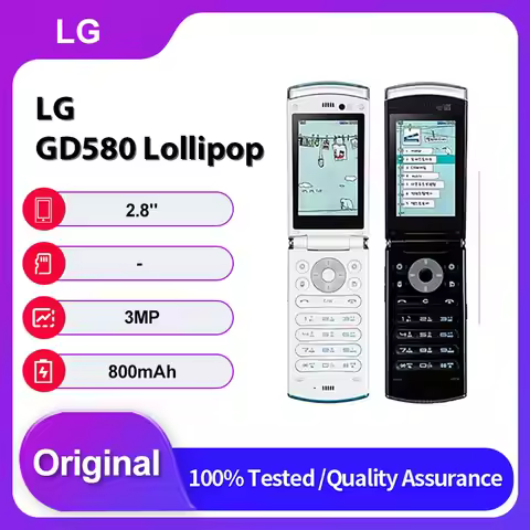 Original Unlocked LG GD580 Lollipop GSM 900/1800 2G/3G Bluetooth Mobile Phone 3MP 2.8 inches 800mAh