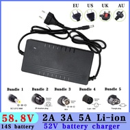 52V Bike Lithium Battery for 58.8V 2A 3A 5A Electric Scooter Hoverboard Balance Wheel Charger eim