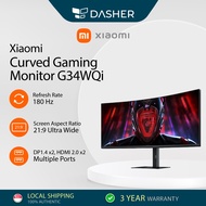 Xiaomi G34WQI 34 Inch Curved Desktop Gaming Monitor 180 Hz Refresh 21:9 Aspect DP1.4 / HDMI 2.0 Port